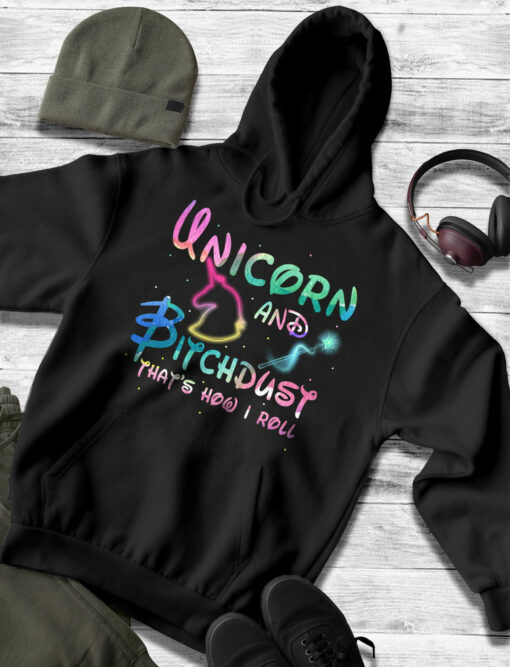 2020-11-Woman-Hoodie-Unicorn-And-Bitchdust-That-s-How-I-Roll-mockup4-Black.jpg